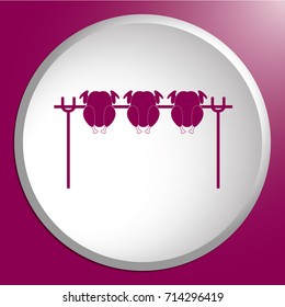 Grilled chicken icon. Vector illustration