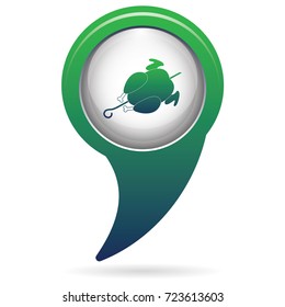 Grilled chicken icon. Vector illustration