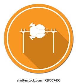 Grilled chicken icon. Vector illustration