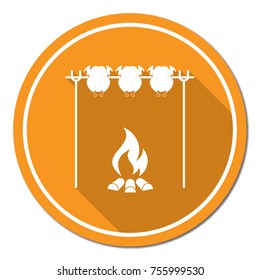 Grilled chicken icon. Vector illustration