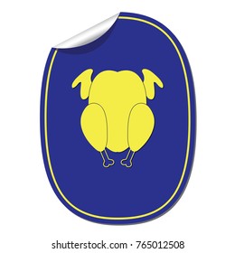 Grilled chicken icon. Vector illustration