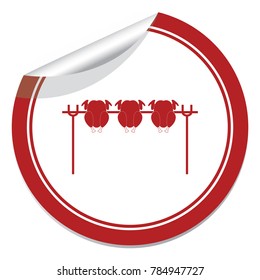 Grilled chicken icon. Vector illustration

