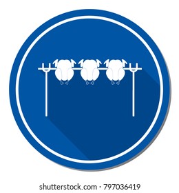 Grilled chicken icon. Vector illustration