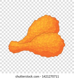 Grilled chicken leg icon. Cartoon illustration of grilled chicken leg vector icon for web design