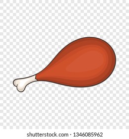 Grilled chicken leg on bone icon in cartoon style isolated on background for any web design 