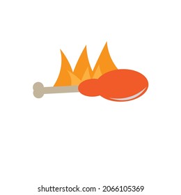 Grilled chicken minimalist image or clip art