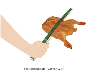 grilled chicken on a white background.