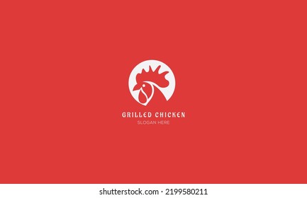 Grilled Chicken Restaurant logo Design vector Template