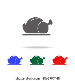 grilled chicken simple black eating icon. Elements of food multi colored icons. Premium quality graphic design icon. Simple icon for websites, web design, mobile app, info graphics on white background