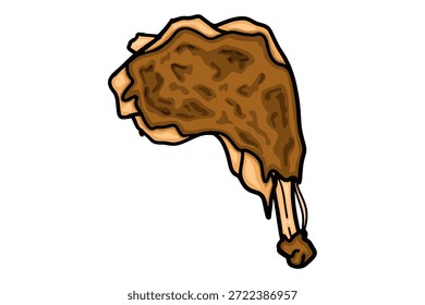 un Vector de muslos de pollo a la parrilla