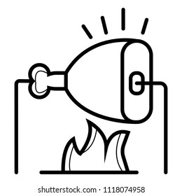 Grilled chicken vector icon