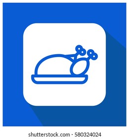 Grilled chicken vector icon