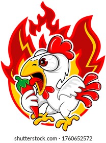Grilled chicken with a very spicy seasoning