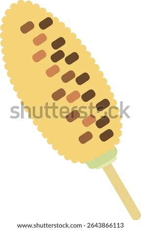 Grilled corn festival summer festival vector illustration