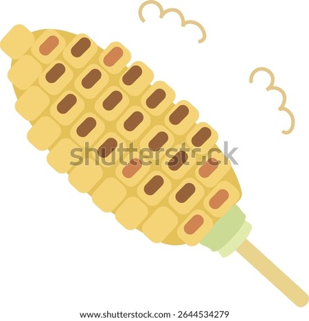 Grilled corn festival summer festival vector illustration