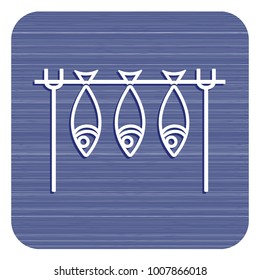 Grilled fish icon. Vector illustration