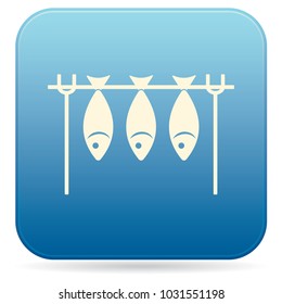 Grilled fish icon. Vector illustration

