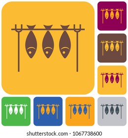 Grilled fish icon. Vector illustration