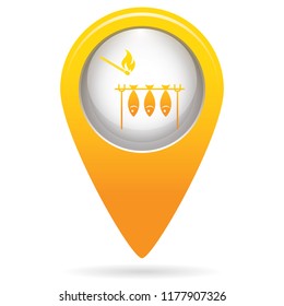 Grilled fish icon. Vector illustration