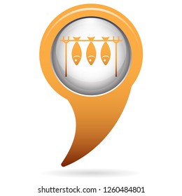 Grilled fish icon. Vector illustration

