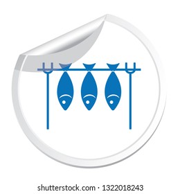 Grilled fish icon. Vector illustration