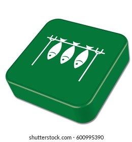 Grilled fish icon. Vector illustration