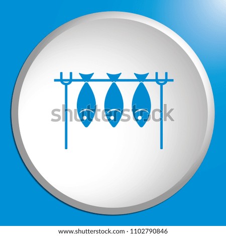 Grilled fish icon. Vector illustration