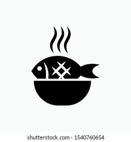 Grilled Fish Icon - Vector, Sign and Symbol for Design, Presentation, Website or Apps Elements. 