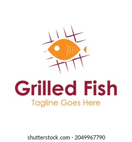 Grilled Fish Logo Template Design