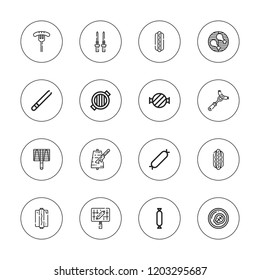 Grilled icon set. collection of 16 outline grilled icons with barbecue grill, barbecue, bbq grill, bbq, grill, hot dog, hotdog, kebab, skewer, sausage, tongs icons.