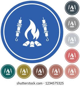 Grilled kebab icon. Vector illustration