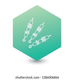 Grilled kebab icon. Vector illustration