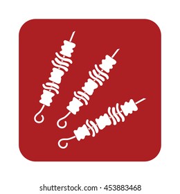 Grilled kebab icon. Vector illustration


