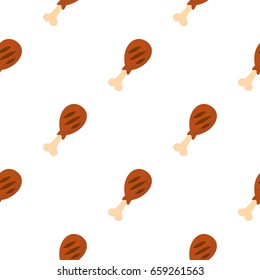 Grilled leg of pork pattern seamless for any design vector illustration