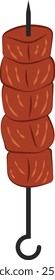 Grilled Meat, Beef Skewer Symbol Icon