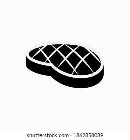 Grilled Meat Icon. Barbecue Symbol - Vector.