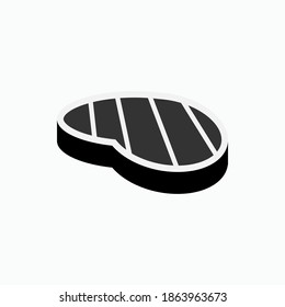 Grilled Meat Icon. Barbecue Symbol for Design, Presentation, Website or Apps Elements - Vector.