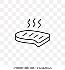 Grilled meat icon isolated on transparent background. Steak symbol modern, simple, vector, icon for website design, mobile app, ui. Vector Illustration
