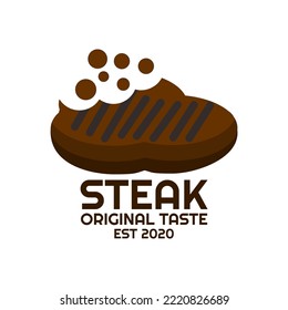 Logo für gegrilltes Fleisch, Steak-Logo
