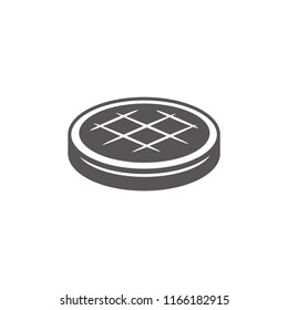 Grilled meat steak silhouette vector illustration. Barbecue graphics isolated on white background.