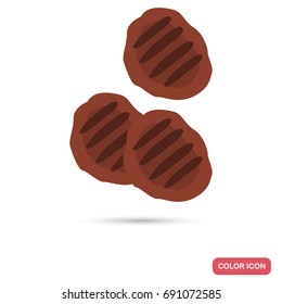 Grilled meatballs color icon for web and mobile design