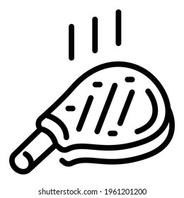 Grilled rib icon. Outline Grilled rib vector icon for web design isolated on white background