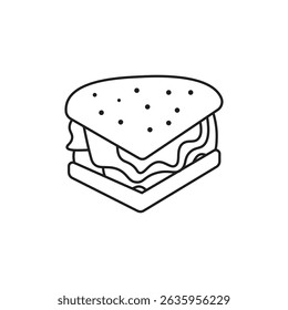 Grilled Sandwich with Lettuce and Cheese