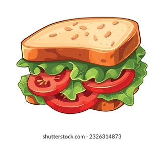 Grilled sandwich with tomato and cheese icon isolated