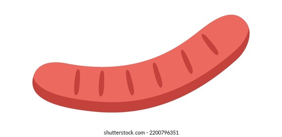 Grilled sausage Food icon. Vector illustration