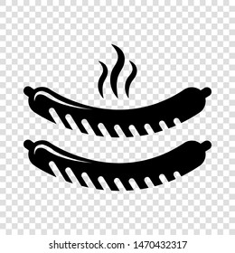 Grilled sausages icon. Simple illustration of grilled sausages vector icon for web