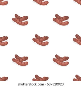 Grilled sausages.BBQ single icon in cartoon style vector symbol stock illustration web.