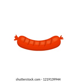 grilled sausages, vector illustration