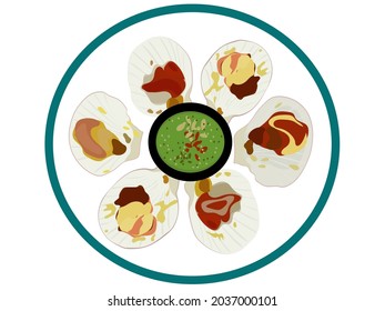 Grilled Scallops with Dipping Sauce