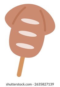 Ícone de lula grelhada, ilustração de vetor simples